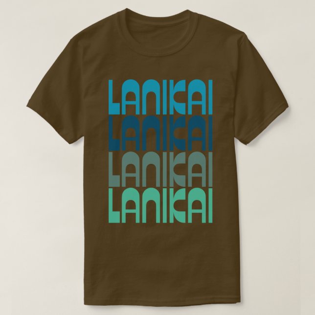 Camiseta Lanikai Beach Retro TSirt (Frente do Design)