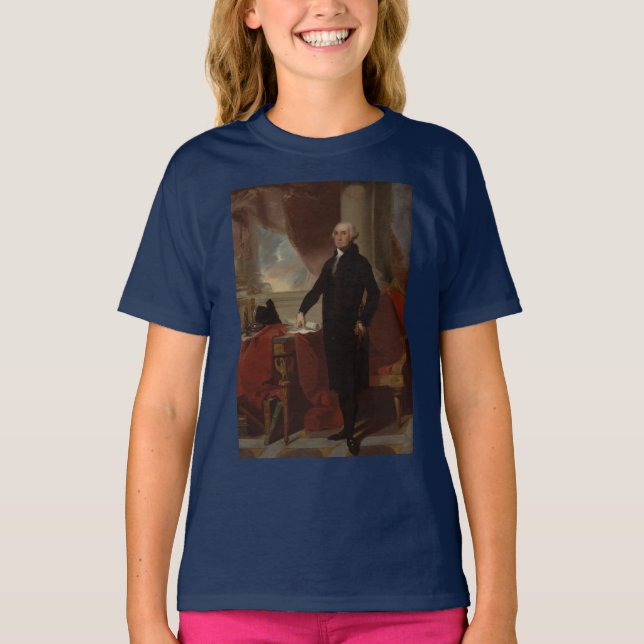 Camiseta Lansdowne Portrait: Presidente dos EUA George Wash (Frente)