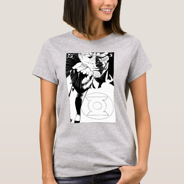 Camiseta Lantera Verde fecha cobrir, Preto e Branco (Frente)