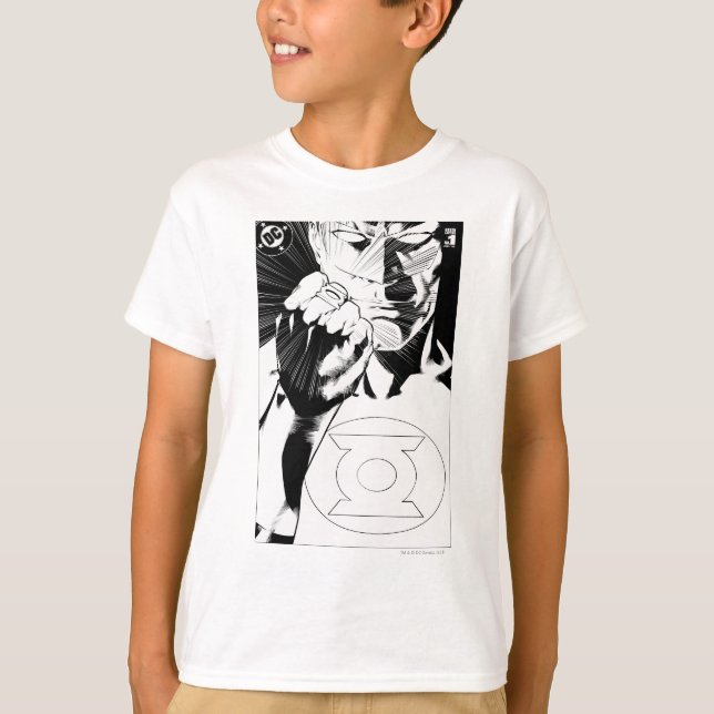 Camiseta Lantera Verde fecha cobrir, Preto e Branco (Frente)