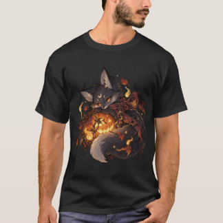 Camiseta Lantern Fox Dark Halloween
