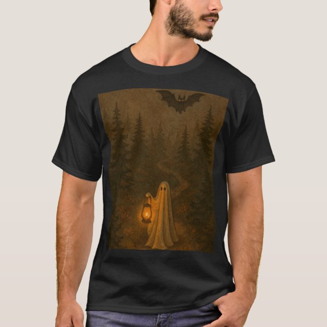 Camiseta Lantern Ghost Trail – Cozy Autumn Night Men’s  (Frente)