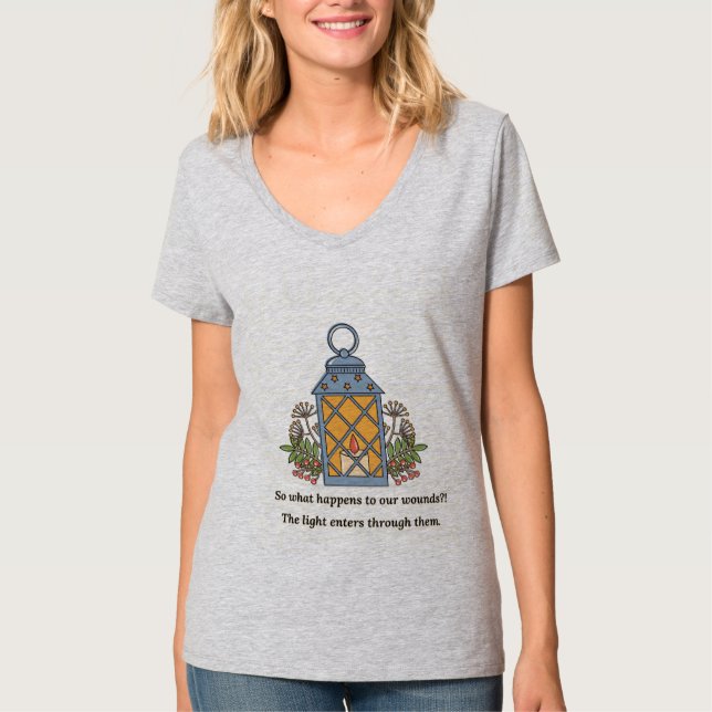 Camiseta Lantern of Healing | Gentle Light & Spiritual Hope (Frente)