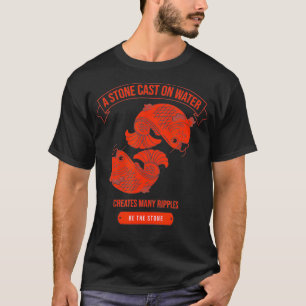 Camiseta Lanterna Asiática de Peixes Chineses Vermelhos