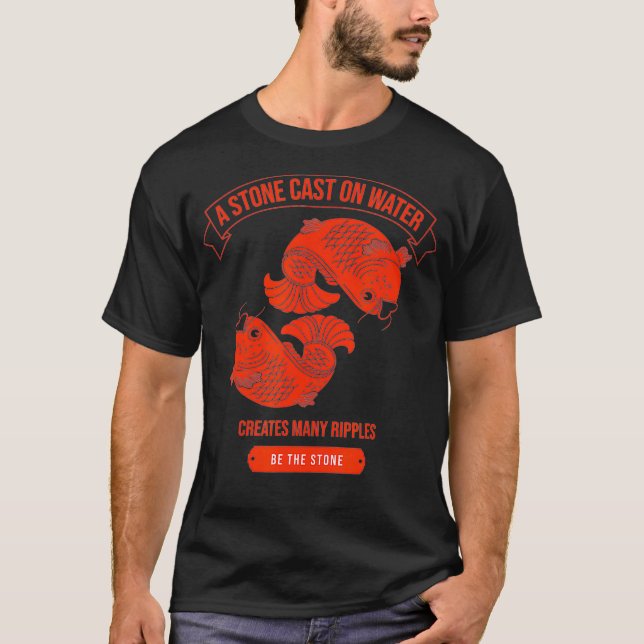 Camiseta Lanterna Asiática de Peixes Chineses Vermelhos (Frente)