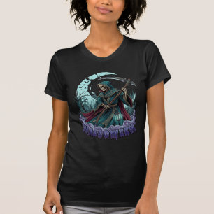 Camiseta Lanterna da Foice do Ceifador do Halloween Lua Que