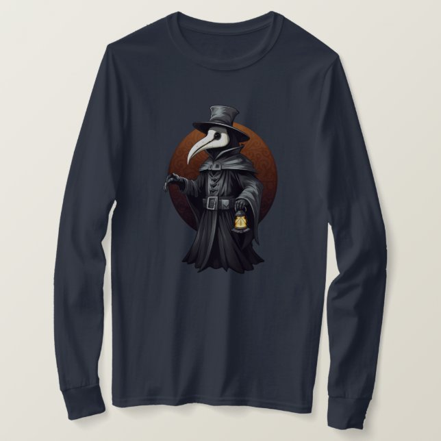 Camiseta Lanterna de Médico da Peste – Gótico Somb (Frente do Design)