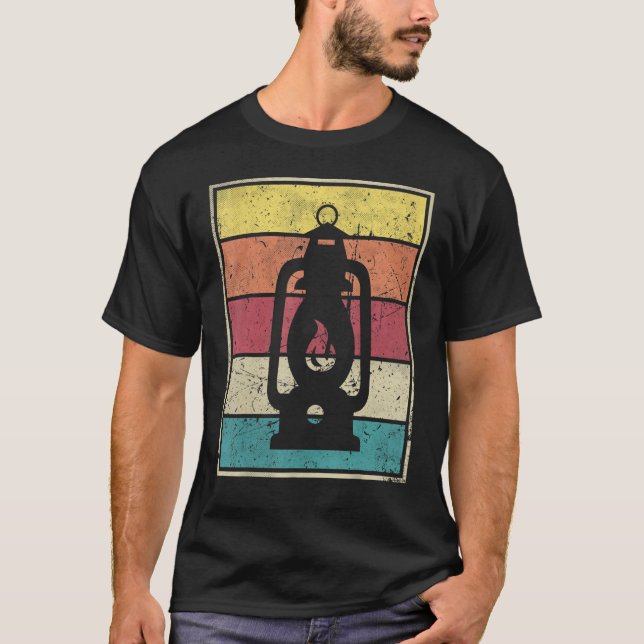 Camiseta Lanterna - Lâmpada Retro Da Campa (Frente)