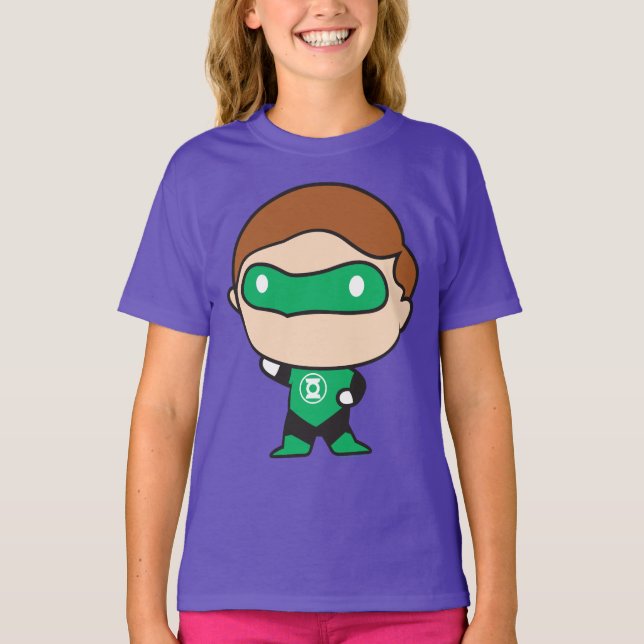 Camiseta Lanterna Verde Chibi de Dois Lados (Frente)