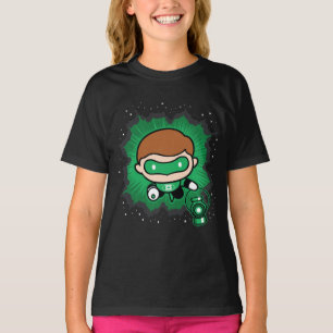 Camiseta Lanterna Verde Chibi Voando Pelo Espaço