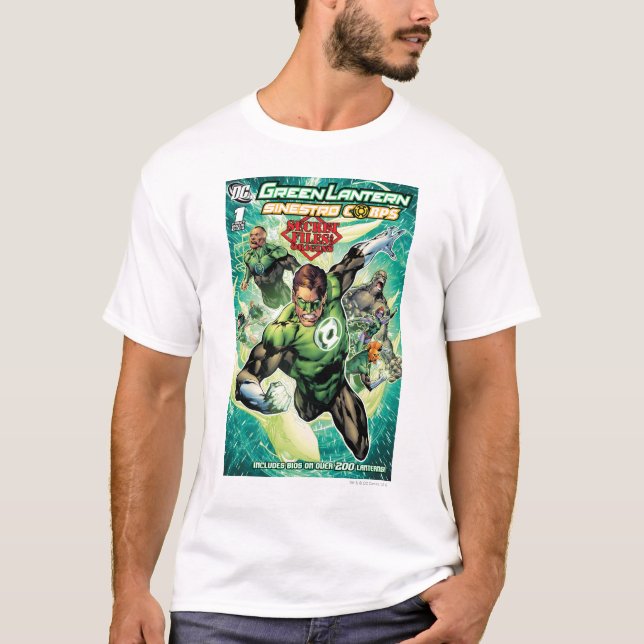 Camiseta Lanterna Verde - Cobrir Arquivos e Origens Secreto (Frente)