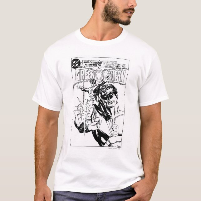 Camiseta Lanterna Verde - Cobrir Cômica de Ação, Preto e Br (Frente)