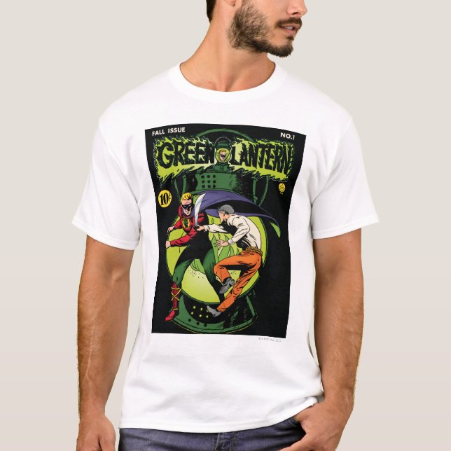 Camiseta Lanterna Verde com capa em combate (Frente)