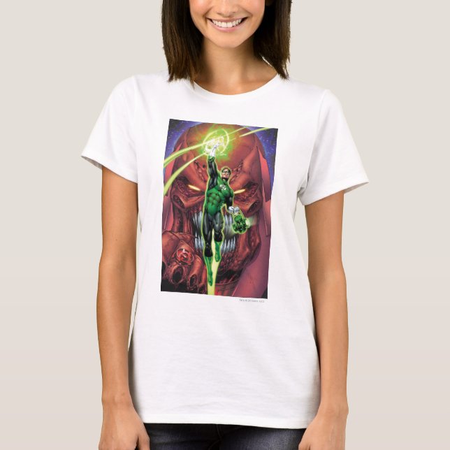 Camiseta Lanterna Verde com fluxo de luz - Cor (Frente)
