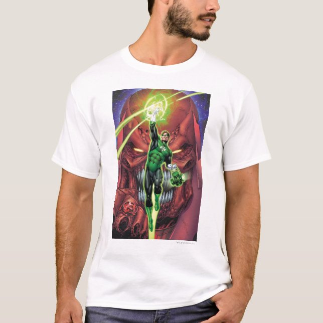 Camiseta Lanterna Verde com fluxo de luz - Cor (Frente)