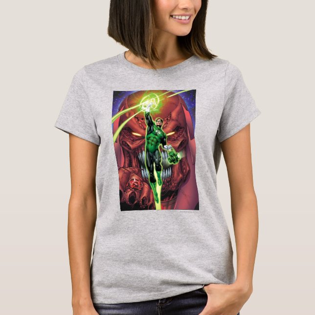 Camiseta Lanterna Verde com fluxo de luz - Cor (Frente)