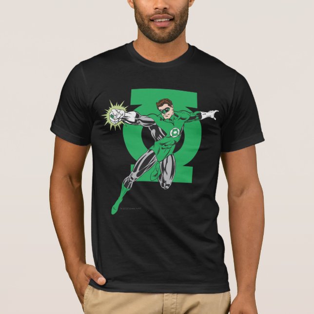 Camiseta Lanterna Verde com Fundo do Logotipo (Frente)