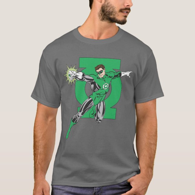 Camiseta Lanterna Verde com Fundo do Logotipo (Frente)