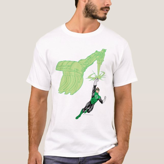 Camiseta Lanterna Verde - Completamente Renderizado, com má (Frente)