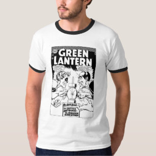 Camiseta Lanterna verde contra Sinestro, preto e branco