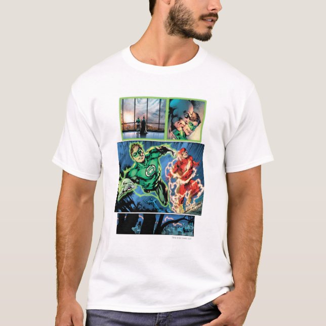 Camiseta Lanterna Verde e o Painel Flash (Frente)