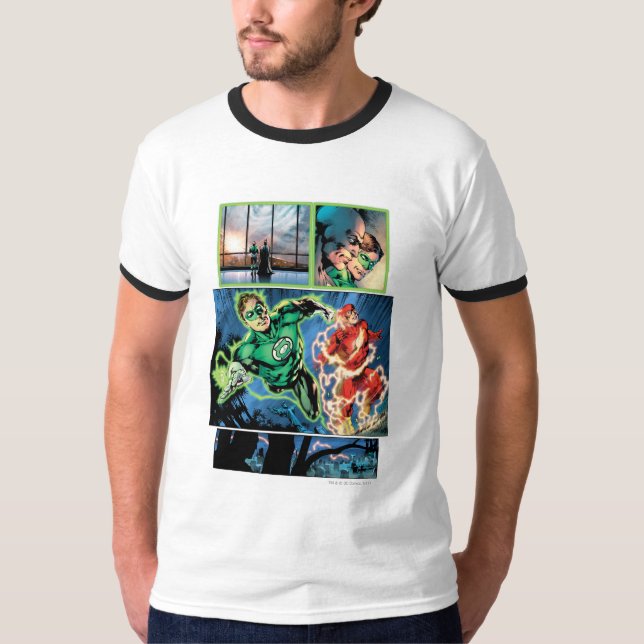 Camiseta Lanterna Verde e o Painel Flash (Frente)