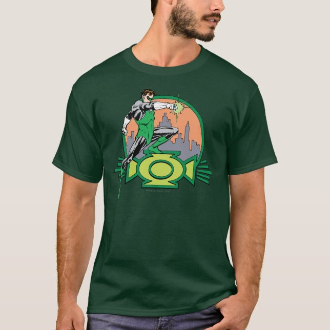 Camiseta Lanterna Verde Fundo e Logotipo (Frente)