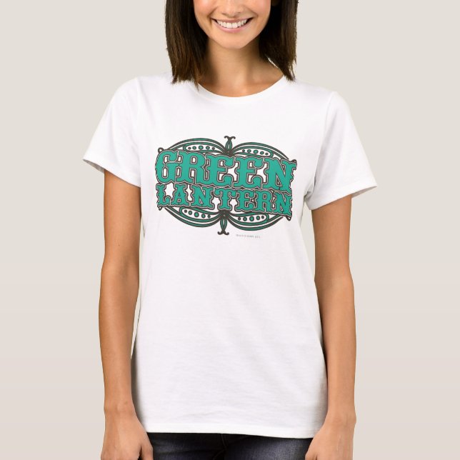 Camiseta Lanterna Verde Letras de Tempo de Exibição (Frente)