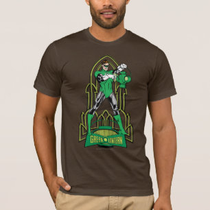 Camiseta Lanterna verde no fundo decorativo