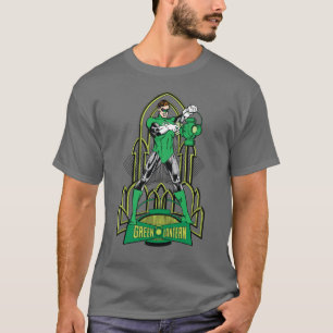 Camiseta Lanterna verde no fundo decorativo