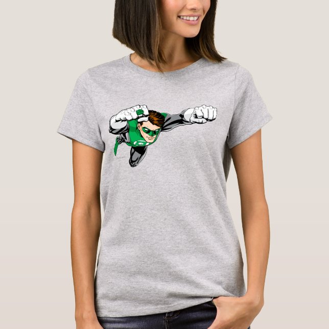 Camiseta Lanterna Verde - Quadrinhos, Voando à Direita (Frente)
