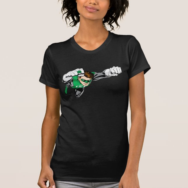 Camiseta Lanterna Verde - Quadrinhos, Voando à Direita (Frente)