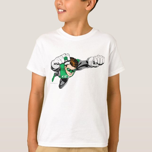 Camiseta Lanterna Verde - Quadrinhos, Voando à Direita (Frente)