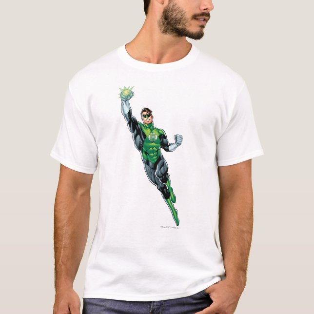 Camiseta Lanterna Verde - Quadrinhos, Voando Para Cima (Frente)