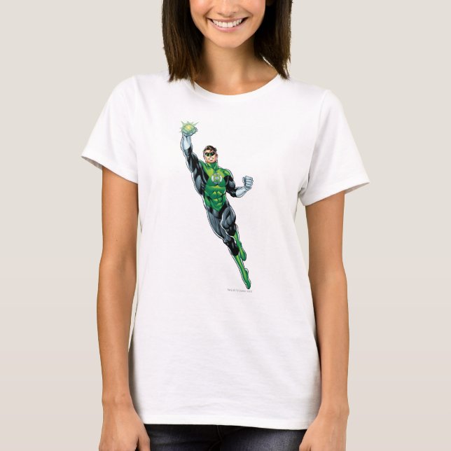 Camiseta Lanterna Verde - Quadrinhos, Voando Para Cima (Frente)