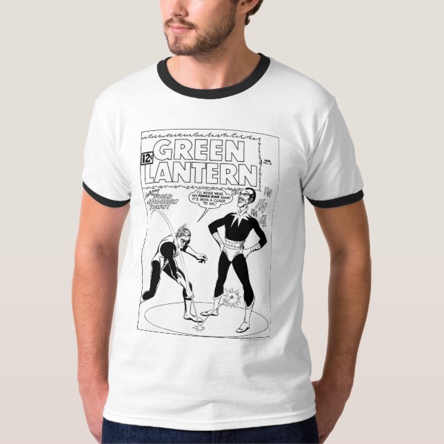 Camiseta Lanterna Verde Remove Anel, Preto e Branco (Frente)
