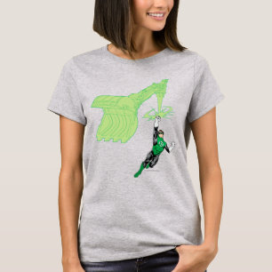 Camiseta Lanterna verde - rendida inteiramente, com máquin
