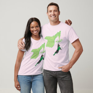 Camiseta Lanterna verde - rendida inteiramente, com máquin
