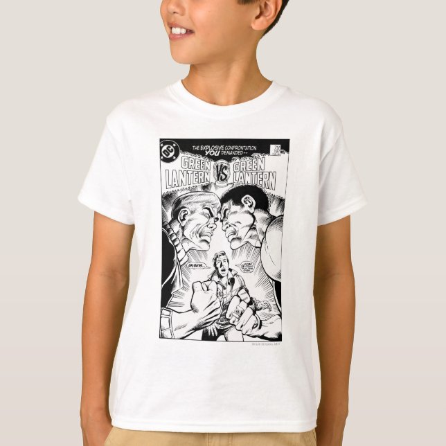 Camiseta Lanterna Verde vs Lanterna Verde, Preto e Branco (Frente)