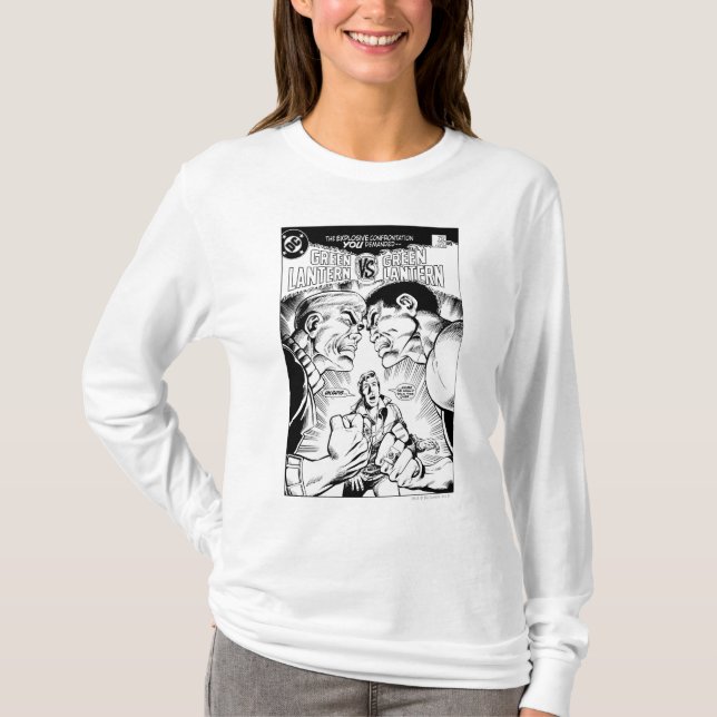 Camiseta Lanterna Verde vs Lanterna Verde, Preto e Branco (Frente)