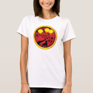 Camiseta Lanternas Douradas de Ox Ano Novo Chinês Elegante