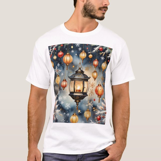 Camiseta Lanternas Festivas Férias (Frente)