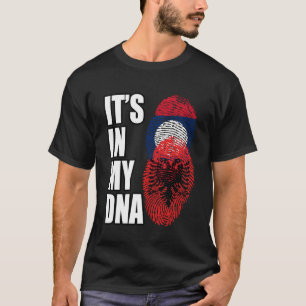 Camiseta Lao E Albanês Mix DNA Heritage Flag