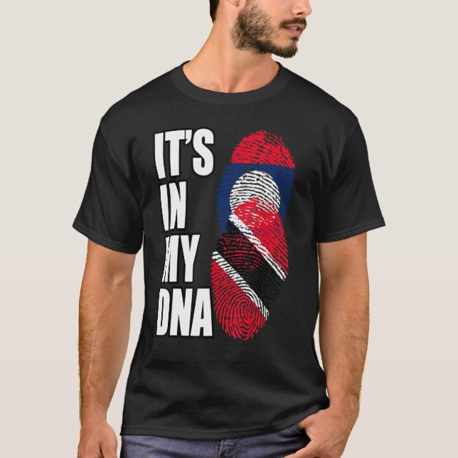 Camiseta Lao E Bandeira Do Patrimônio Do Dna Mix Trinidadia (Frente)