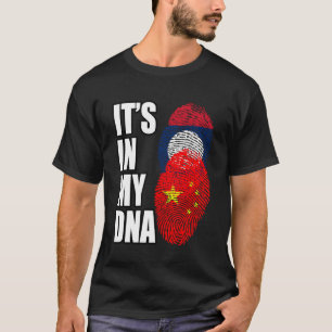 Camiseta Lao E China Misturam Sinalizador De Herança De DNA