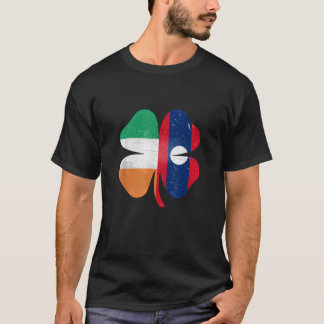 Camiseta Lao Irish Shamrock Laos Irlanda Rua dia Patrick