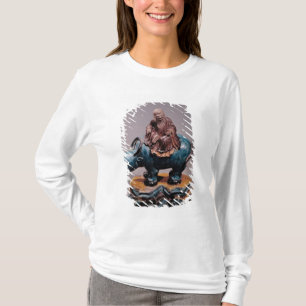 Camiseta Lao-Tzu em seu búfalo, dinastia de Qing