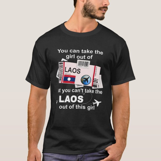 Camiseta Laos Embarcando Passagem Laos Garota Laos (Frente)