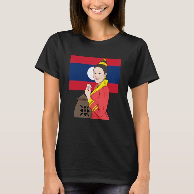Camiseta Laos Laos Laos Laos laociano orgulhoso Vestido Tra (Frente)
