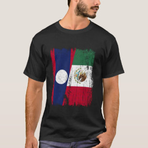 Camiseta Laos México Meia Bandeira Laociano Herança Mexican